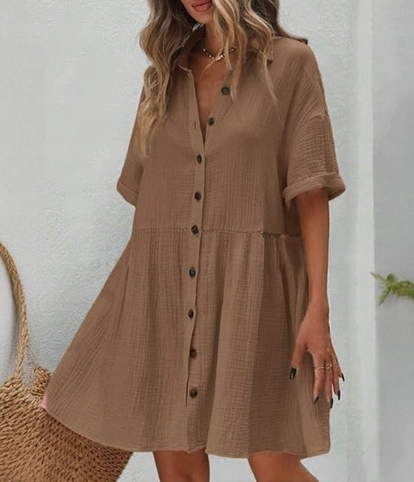 Breeze Button-Down Mini Dress