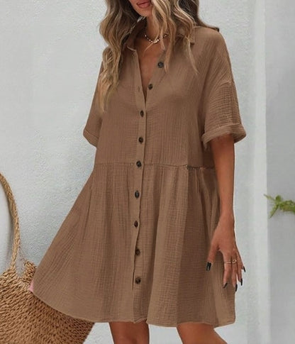 Breeze Button-Down Mini Dress