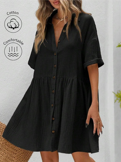 Breeze Button-Down Mini Dress