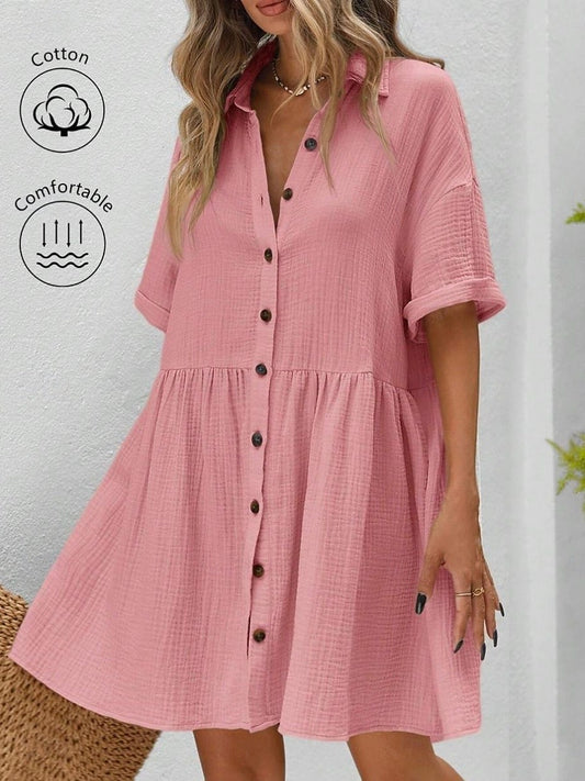 Breeze Button-Down Mini Dress