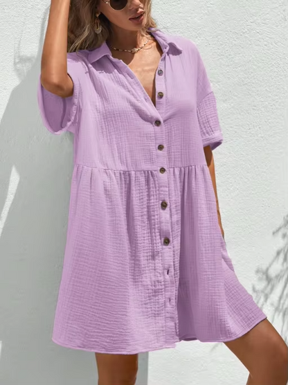Breeze Button-Down Mini Dress