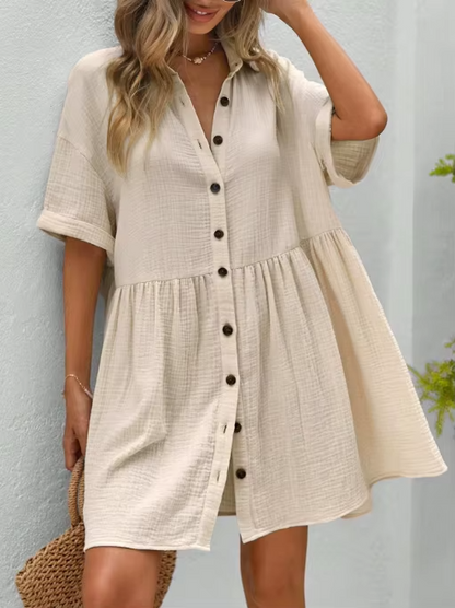 Breeze Button-Down Mini Dress