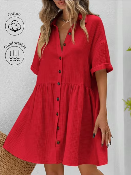 Breeze Button-Down Mini Dress